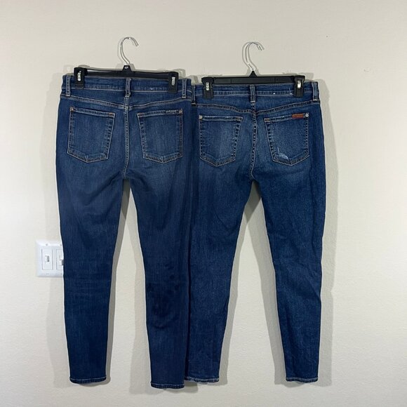 7 for all Mankind Women's Bundle of 2 B(AIR) Ankle Skinny Jeans Size 28 - Picture 2 of 16